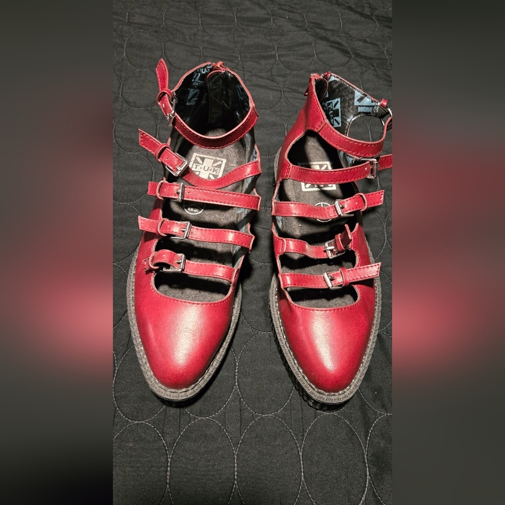 T.U.K Women's Red Strappy Shoes